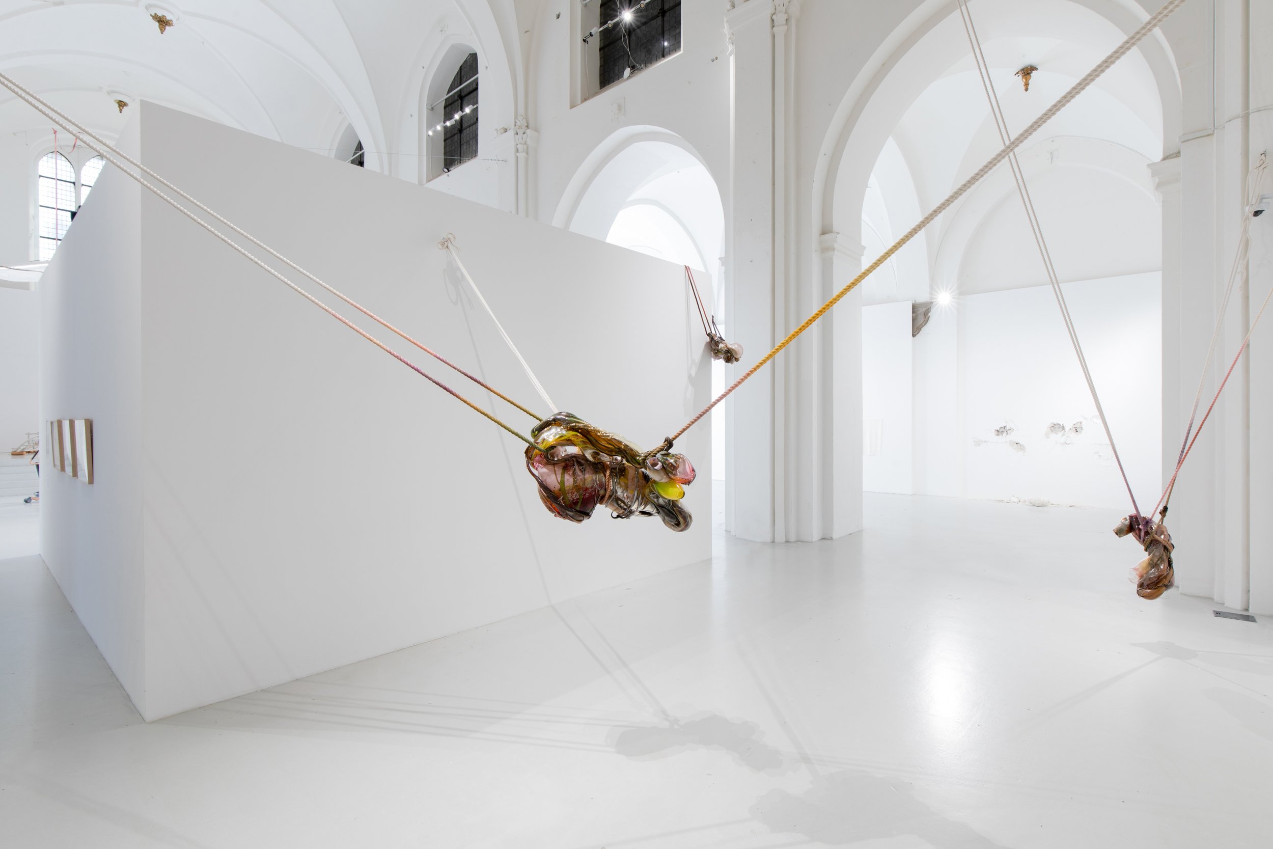 Installation view from the exhibition I'm Sorry, This Space Is Reserved at Nikolaj Kunsthal in 2024. Photo: Mads Holm