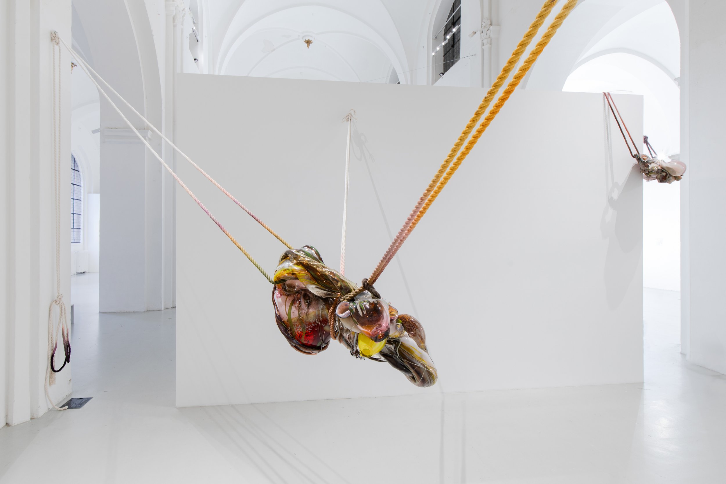 Installation view from the exhibition I'm Sorry, This Space Is Reserved at Nikolaj Kunsthal in 2024. Photo: Mads Holm